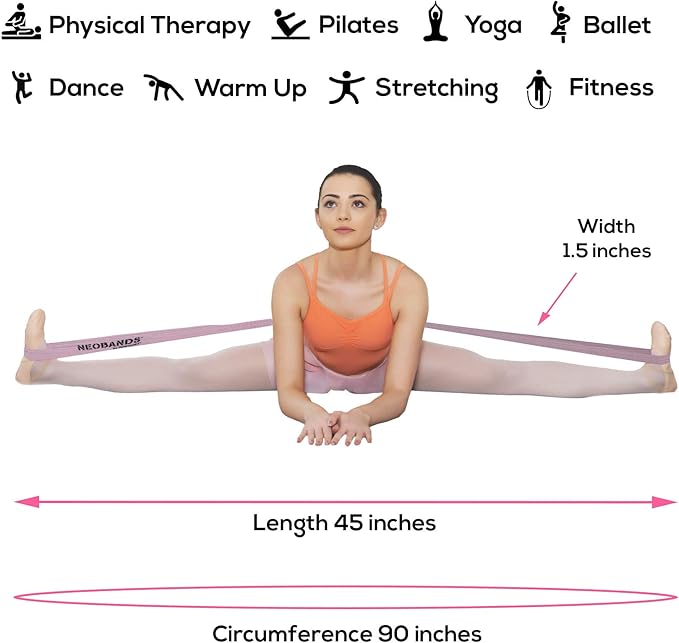 Zenmarkt Ballet Stretch Bands for Flexibility and Strength - Stretch Bands Ideal to Have as Dance Equipment in Every Competition - Suitable for Gymnastics, Cheerleading, and Pilates Training