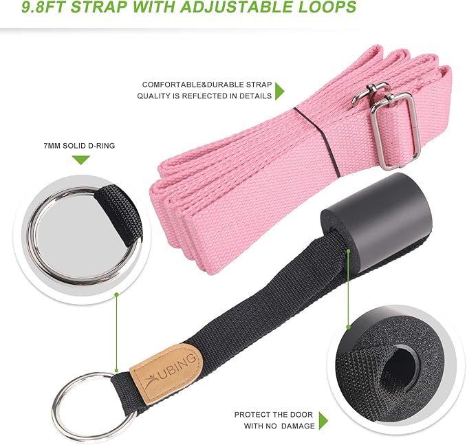 UBING Leg Stretcher, Door Flexibility Trainer, Over The Door Strech Strap for Flexibility, Splits Trainer for Dance Ballet Cheer Gymnastics Taekwondo Stretching