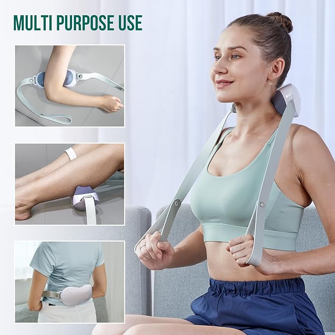 Snailax Upgrade Neck Back Massager with Heat, 3D Shiatsu Shoulder Massager,Lightweight Portable Pillow Massagers for Neck,Back,Leg, Ideal Gifts for Her,Him