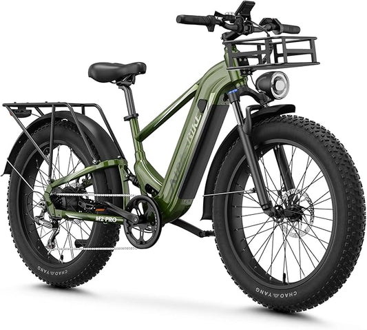 LEONX M2 Pro Electric Bike,1800W Motor Electric Bike for Adults, 26'' x 4.0'' Fat Tire Ebike with 48V 17.5AH Battery, 36MPH 85Miles Long Range Electric Mountain Bike, Up to 110 Nm