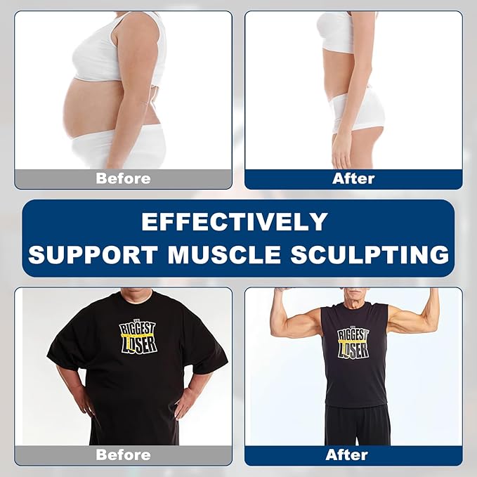 Electronic Muscle Stimulator - Fitness Training Equipment for Men & Women, 8 Modes Electronic Abdominal Stimulator for Full Body Workout, Fitness Equipment for Strength Training, Toning, Recovery