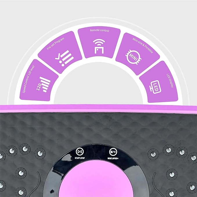 Vibration Plate Fitness Platform Whole Body Exercise Machine with 120 Speed Levels, Lymphatic Drainage, Fat Burning, and Weight Loss, Perfect for Women, Men, and Home Gym Exercise