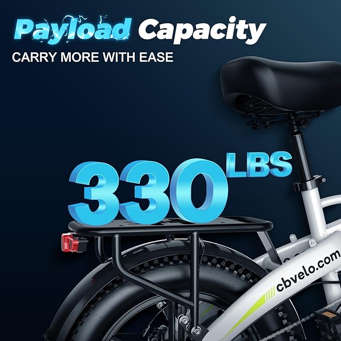 DriftGod Folding Electric Bike for Adults β 1000W Motor, 20"x3" Fat Tire, 48V Removable Battery, All-Terrain E-Bike with 7-Speed, Front Suspension β Powerful Foldable Ebike for Commuter