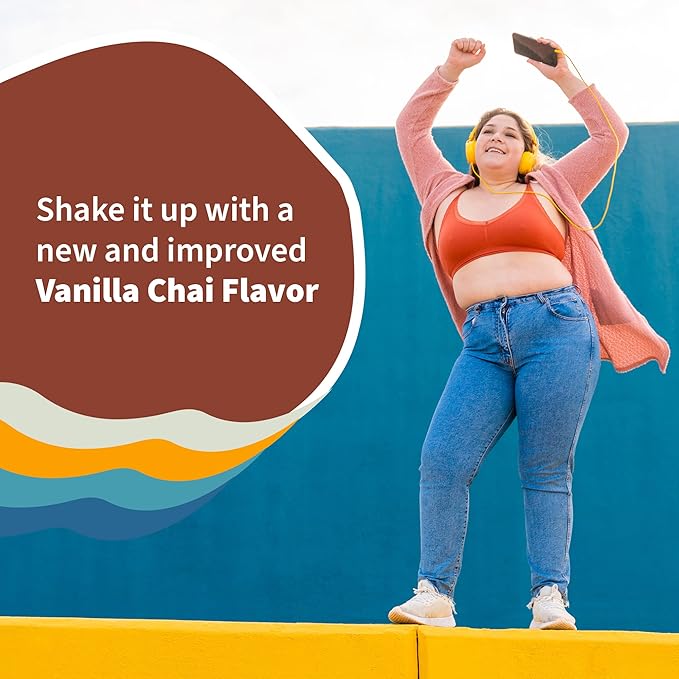 Garden of Life Meal Replacement Shakes, Vegan Protein Powder, Raw Organic Meal, Vanilla Chai Powder with Plant Based Pea Protein, Sprouts, Greens, Probiotics, Dairy Free 14 Servings