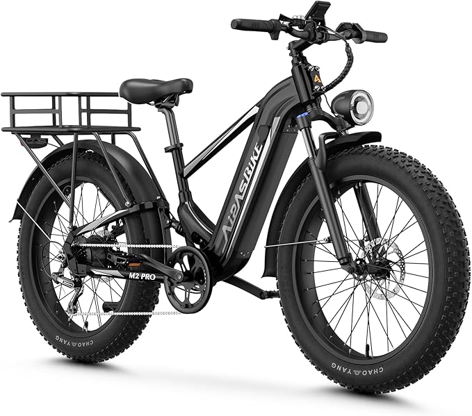 LEONX M2 Pro Electric Bike,1800W Motor Electric Bike for Adults, 26'' x 4.0'' Fat Tire Ebike with 48V 17.5AH Battery, 36MPH 85Miles Long Range Electric Mountain Bike, Up to 110 Nm