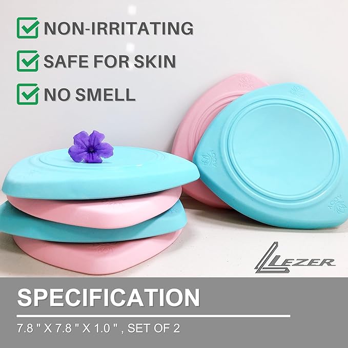 LEZER 2 IN 1 Yoga Knee Pad Slider, Core Gliding Disc, Extra Thick Yoga Mat, Cushion, Wrist Support, Exercise, Home Gym Workout Equipment, Honeycomb Structure, Set of 2