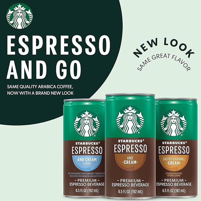 Starbucks Doubleshot, Salted Caramel, 6.5 Ounce, 12 Count (Packaging May Vary)