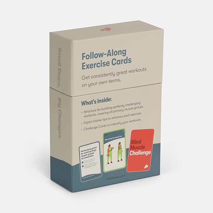 Dumbbell Transformation Journal and Elevate Exercise Cards: Home Workout Series Card Deck - Comprehensive Fitness System With Effective Dumbbell Workouts. #1 Workout Journal/Workout Planner for Women & Men.