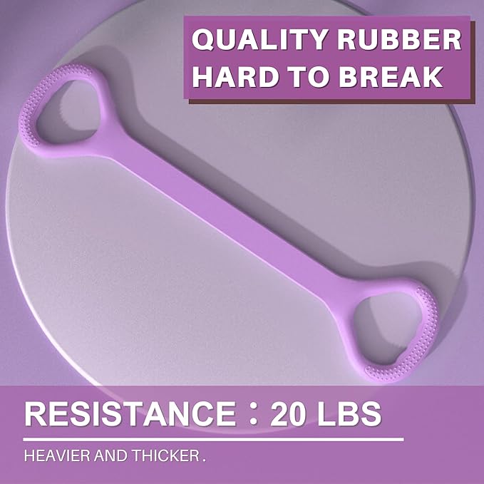 LEZER Figure 8 Resistance Band, Fitness Elastic Rope, Execrise Workout for Arm, Back, Chest and Shoulder, Yoga, Pilates, Stretching, Physical Therapy Equipment