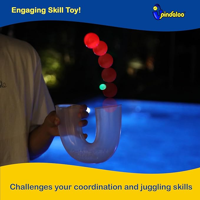 pindaloo Led Light Ball - Gifts for Kids Indoor & Outdoor Games, Toys for Boy, Teen, & Girls - Gift Ideas for Teens, Fun Stuff Party, Develops Motor & Juggling Skills - 1x LED Ball