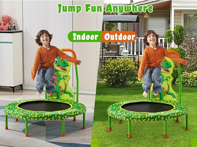 SSLine No-Gap 36'' Trampoline for Kids Toddler with Safety Pad, 36 inch Mini Trampoline with Heavy Duty Frame Indoor, Small Trampolines Max Load 220lbs, Gifts for Boys and Girls