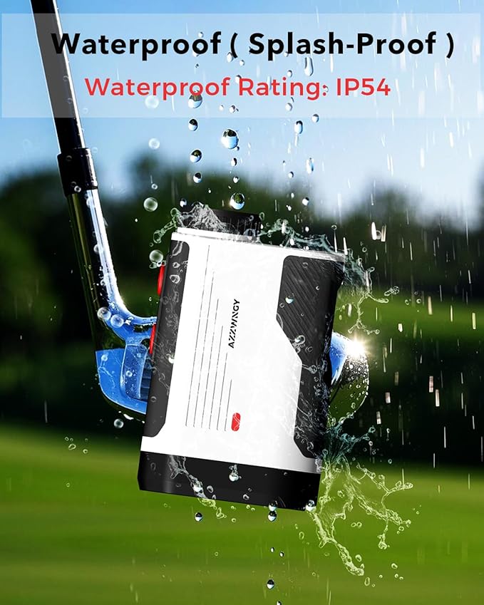 Golf Rangefinder with Slope - 1300/1500 Yards Laser Range Finder for Golf & Hunting, 7X Magnification, High-Precision Flag Locking Vibration, Rechargeable, IP54 Waterproof, Built-in Magnetic Strip