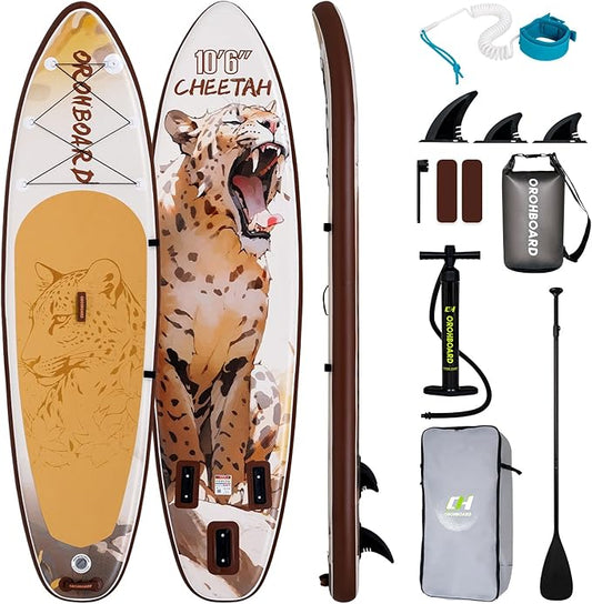 10’6/11’6 Inflatable Stand Up Paddle Board with Premium Paddleboards Accessories, Wide Stable Designed SUP Paddleboard for Adults & Youth.