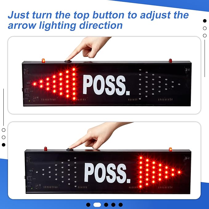 Suzile LED Basketball Possession Indicator Arrow Toggle Switch Operation for Basketball League Scrimmage Practice or Team That is Budget Conscious or Needs Several Possession Arrows (Classic Style)