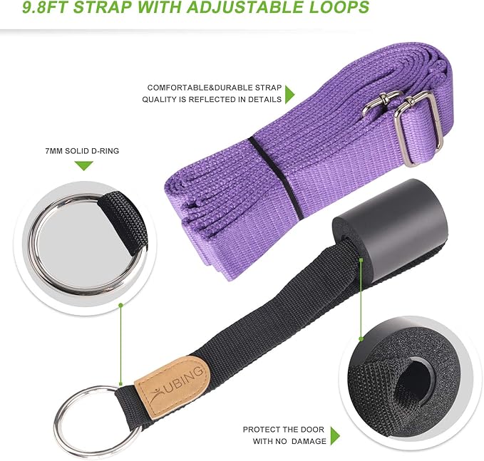 UBING Leg Stretcher, Door Flexibility Trainer, Over The Door Strech Strap for Flexibility, Splits Trainer for Dance Ballet Cheer Gymnastics Taekwondo Stretching