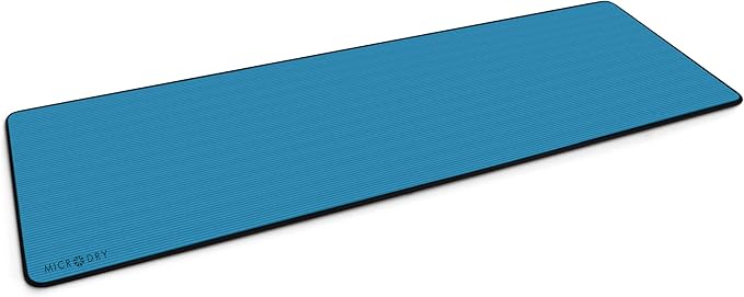 MICRODRY Deluxe Fitness Exercise Yoga Mat for Home & Gym, Extra Thick for High Impact Training, Multi Layered Skid Resistant Surface, Odor Neutralizing with Carrying Strap