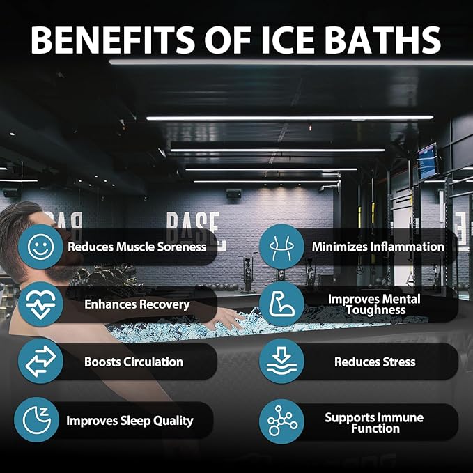 Ice Bath Tub,Inflatable Cold Plunge Tub, Water Chiller Compatible, 237.8Gallon Portable Ice Plunge Tub for Athletes, Adult Ice Bath Enthusiasts (Classic Black-Pro)