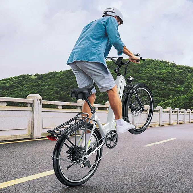 DriftGod 26" Electric Bike for Adults β Powerful 1000W Motor, 48V Removable Battery, 7-Speed, Front Suspension & LCD Display β Commuter and Mountain EBike for Women