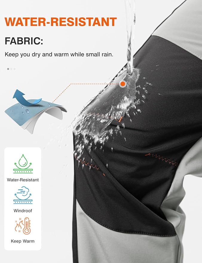 TBMPOY Men's Snow Ski Hiking Pants Waterproof Winter Fleece Lined Pants Camping Skiing Ice Fishing Pants with Belt