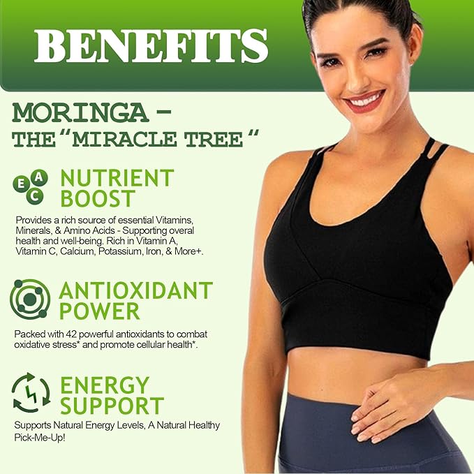 2 Pack Organic Moringa Liquid Drops, Fast-Absorbing Leaf Extract with Turmeric, Black Pepper & Vit C Immune Energy Metabolism & Joint Support丨6x Potency vs Powder Capsules丨Natural Superfood Supplement
