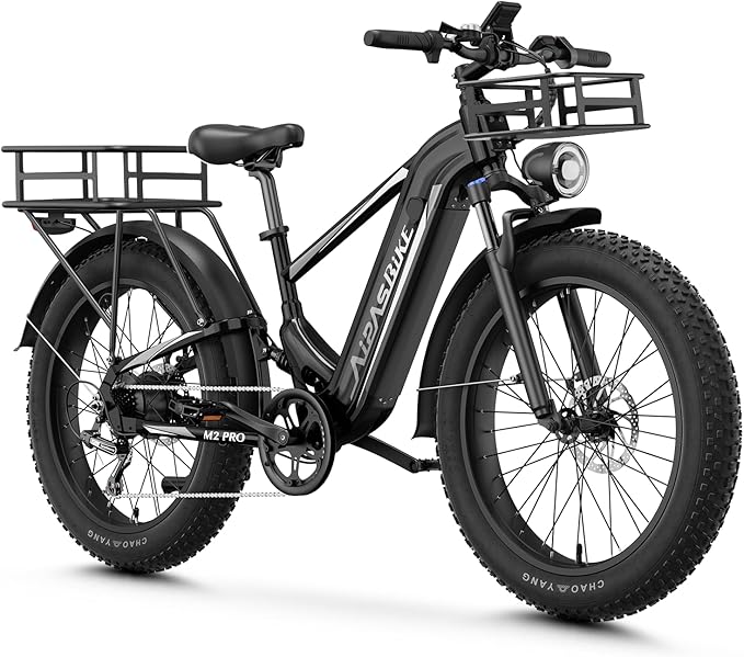 LEONX M2 Pro Electric Bike,1800W Motor Electric Bike for Adults, 26'' x 4.0'' Fat Tire Ebike with 48V 17.5AH Battery, 36MPH 85Miles Long Range Electric Mountain Bike, Up to 110 Nm