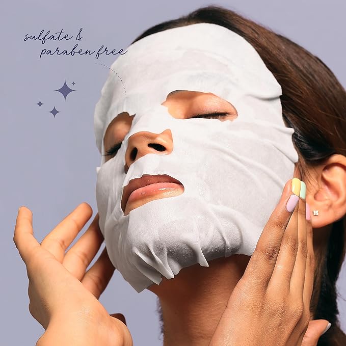 SpaLife Beauty Fruit Facial Sheet Masks 24 Pack – Face Masks Skincare Set – Hydrating Face Masks – 6 Natural Fruit Extract Formulas – Orange, Grapefruit, Coconut, Cherry, Avocado, Cucumber