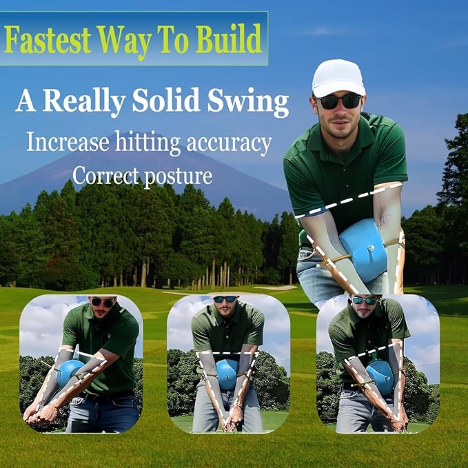 The Connector Golf Training Aid,Efficiency of Putting,Chipping,Golf Swing Trainer Aid,Training Aid Enhance Hand Positioning for All Skill Levels-Portable,with Anti Sip Adhesive