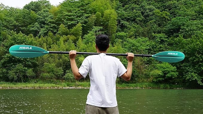 Kayak Paddle 4 Pieces Aluminum Shaft and PP Blade Floating 86.6in/220cm, 90.5inch/230cm Lightweight Oars
