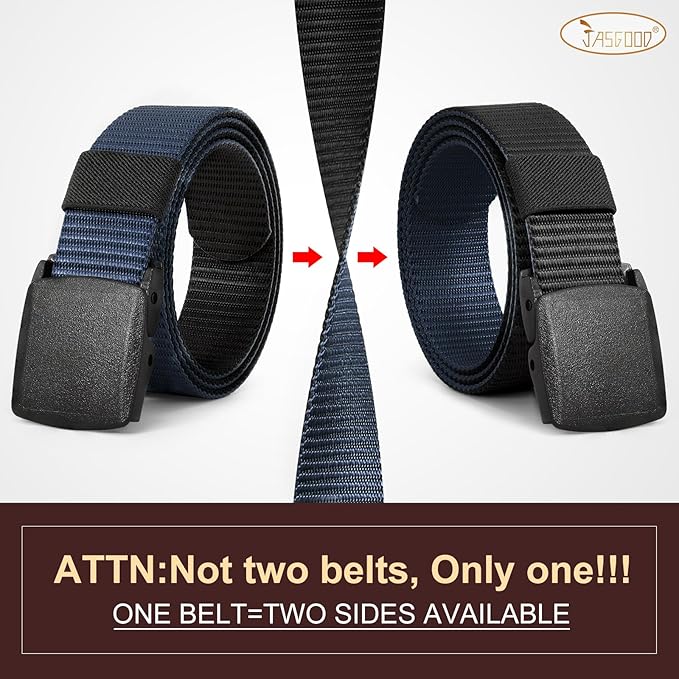 JASGOOD Nylon Canvas Breathable Military Tactical Men Waist Belt With Plastic Buckle