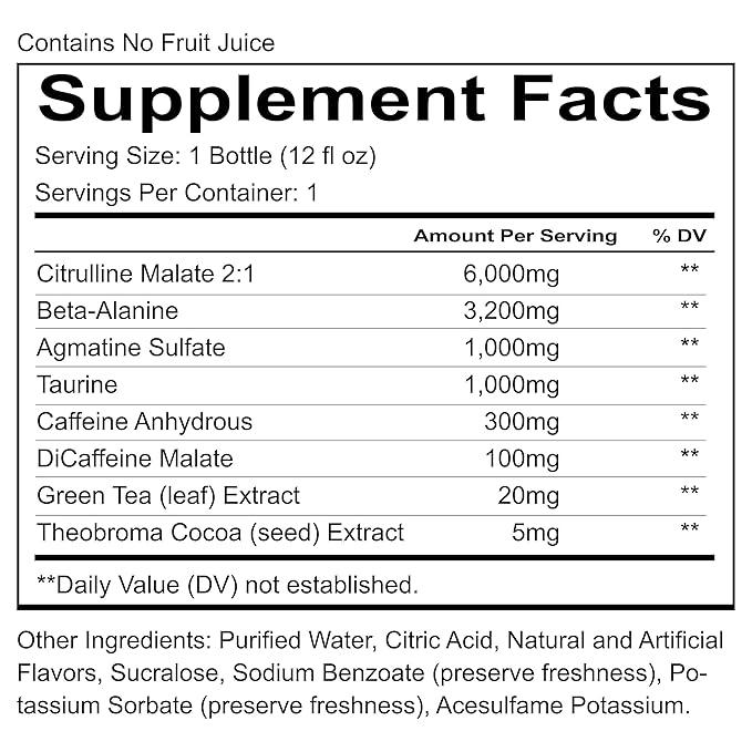 REDCON1 Total War Ready to Drink Preworkout, Vice City - 350mg of Fast Acting RTD Caffeine - Beta Alanine + Citrulline Malate for Increased Pump - Keto Friendly Workout Drink (12 Servings)
