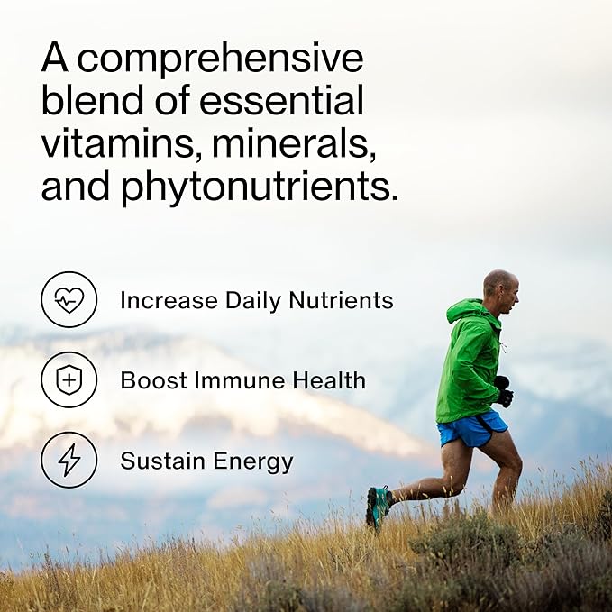 Momentous Essential Multivitamin for Women & Men - Complete Vitamin & Mineral Complex for Athletes & Wellness Enthusiasts - GMO- & Gluten-Free - NSF Certified for Sport - 30 Servings