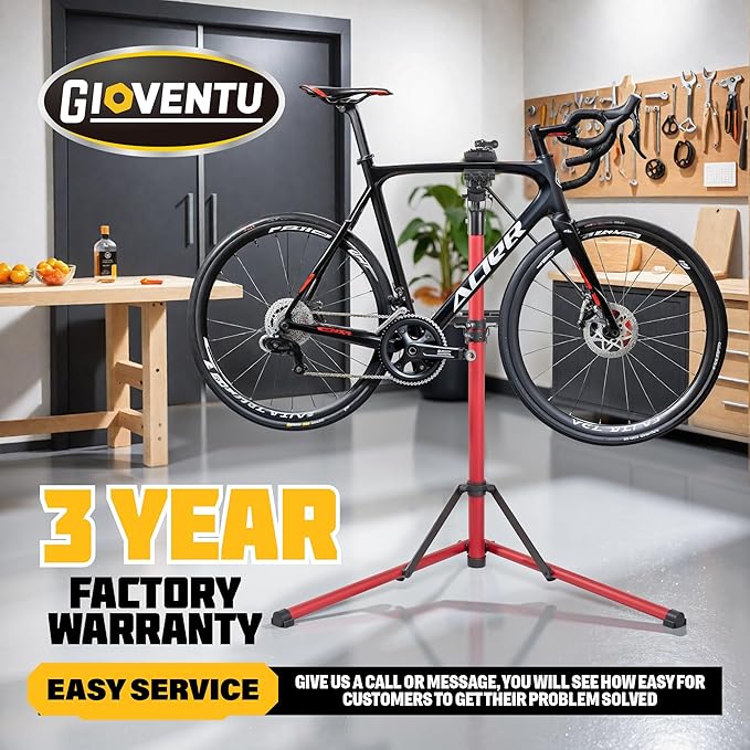 Gioventù E Bike Repair Stand Bicycle Stand(Max 110lbs) - Bike Stand for Maintenance with Super-strong Clamp, Heavy Duty Mechanics Workstand for E-bikes, Mountain Bikes and Road Bikes