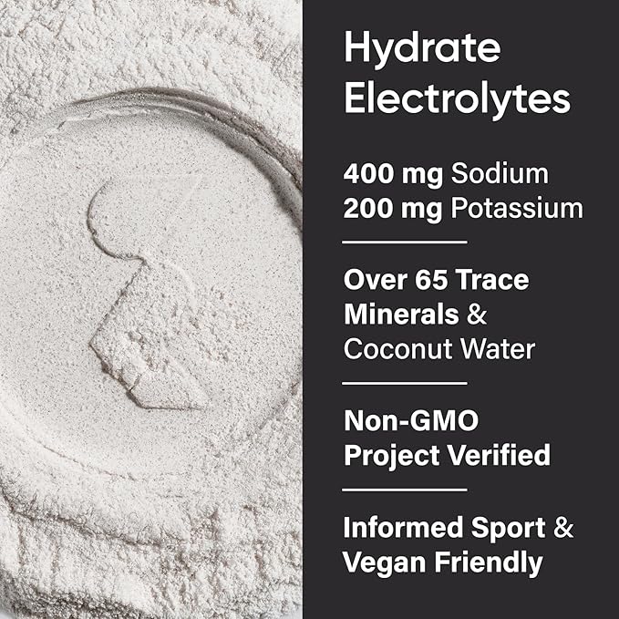 Sports Research® Hydrate Electrolytes Powder - Sugar-Free & Naturally Flavored with Vitamins, Minerals, and Coconut Water - Supports Hydration - Passion Fruit - 90 Servings