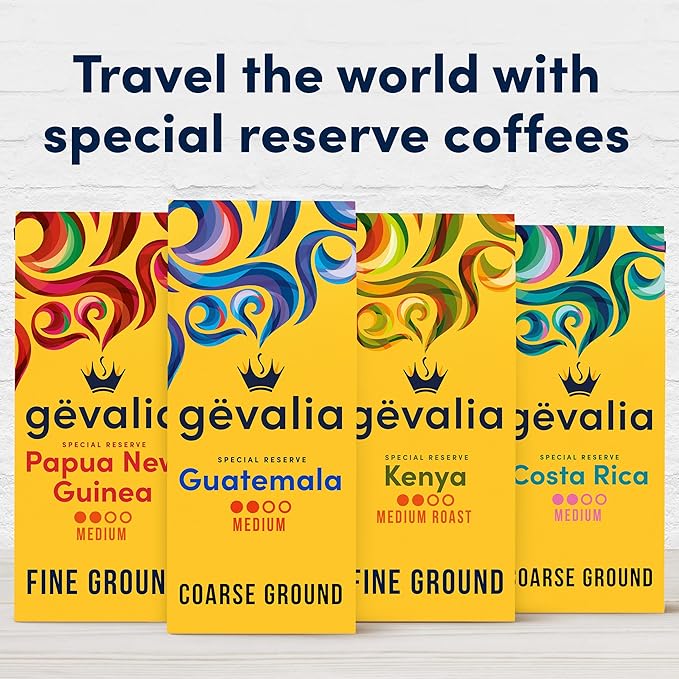 Gevalia Special Reserve Guatemala Single Origin Medium Roast Coarse Ground Coffee (10 oz Bag) (Pack of 4)