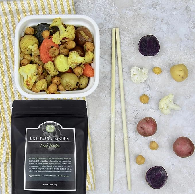 Dr. Cowan’s Garden Leek Powder - Beyond Organic Vegetable Powder, Green Powder Superfood, Super Greens Vegetable Powder, Greens Powder for Nutritional and Culinary Uses, Dehydrated Greens, 50 Servings