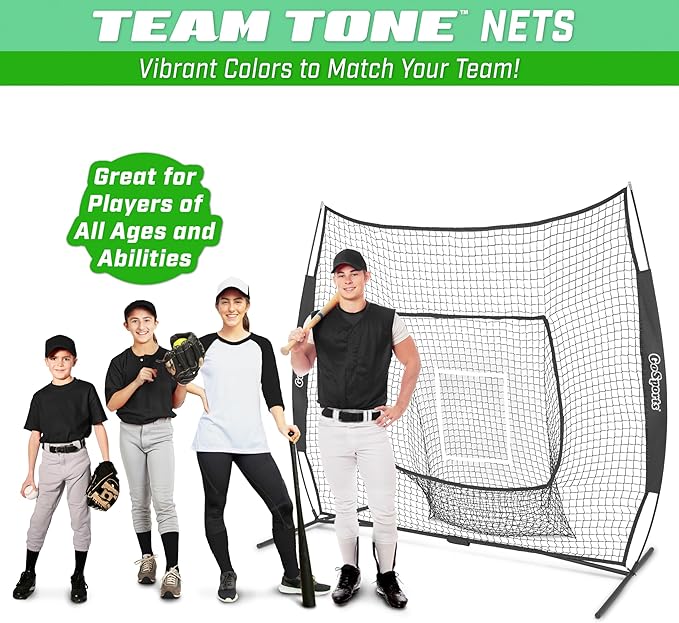 GoSportsGoSports Team Tone 7' x 7' Baseball & Softball Practice Hitting & Pitching Nets in Team Colors