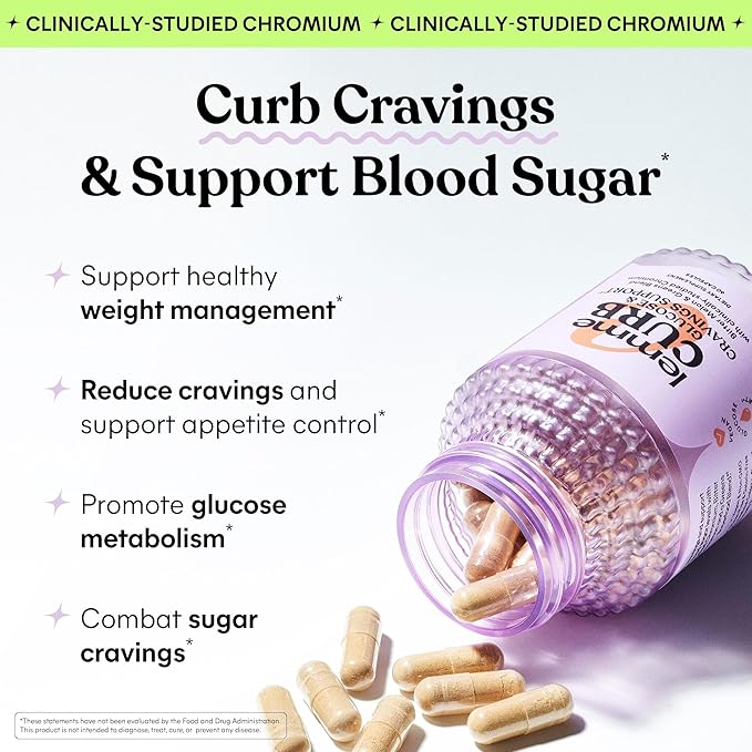 Lemme Curb Cravings, Improve Carb Metabolism, Support Weight Management w/Clinically Studied Chromium Picolinate, Bitter Melon, Ceylon Cinnamon & Greens Blend I Drug-Free (30-Day Supply)