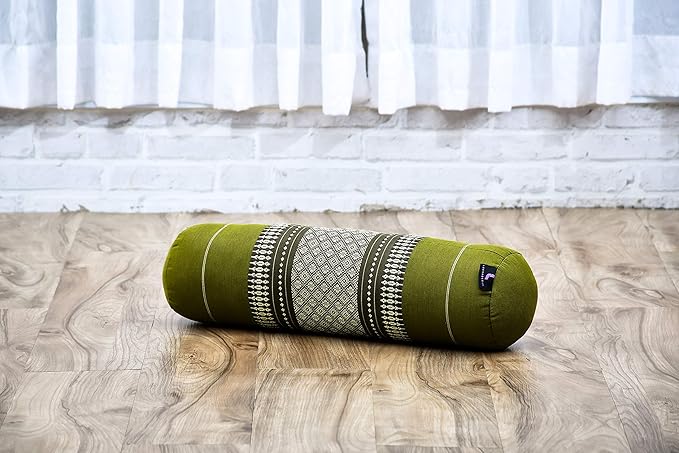 Leewadee Small Yoga Bolster – Shape-Retaining Cervical Neck Roll, Tube Pillow for Comfortable Reading, Kapok Filling, 22 x 6 x 6 inches