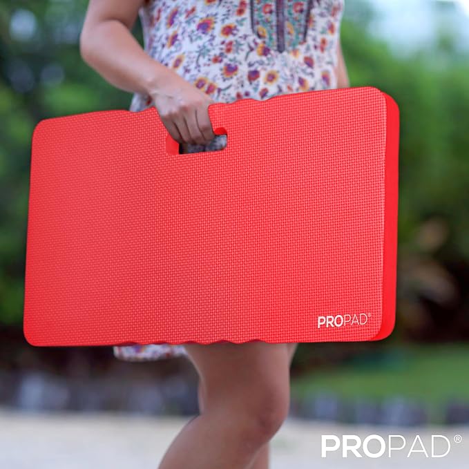 Thick Kneeling Pad, Garden Kneeler for Gardening, Bath Kneeler for Baby Bath, Kneeling Mat for Exercise & Yoga, Knee Pad for Work, Floor Foam Pad, 2X Large (XXL) 24 x 14 x 1.5 Inches, Red
