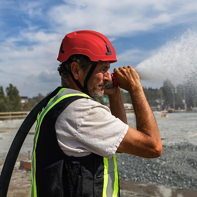 GE Safety Helmet: ANSI Type 2 Class G & E, Advanced Impact Technology, Ultra Comfortable Memory Foam, Heat Stress Reduction, Compatible with Accessories, Adjustable Size OSHA Approved