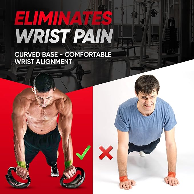 Legend Pushup – Advanced Push-Up Bars to Eliminate Wrist Pain, Generate More Muscle Growth, Deliver Faster Results, and Prevent Plateaus – Rocking Handle Design for Natural Movement and Effective Workouts