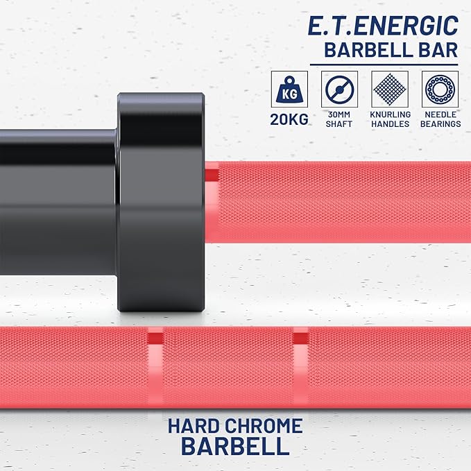 7ft Olympic Barbell Bar 45LB Load 1500lbs Capacity Available, for Gym Home Exercises, Weightlifting, Powerlifting for 2" Olympic Plates