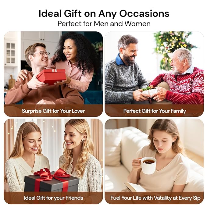 Ginseng Polygonatum Eucommia Male Flower Tea, Natural Traditional Chinese Kidney Support Blend Kidney Cleanse Detox Tea for Men Women, 19 Precious Herbal Ingredients(30 Cans/1 Box)