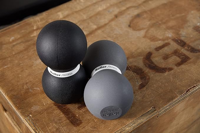 Infinity Roller, Peanut Foam Roller, Large 8-Inch Double Massage Ball Exercise Roller (Black - Firm)