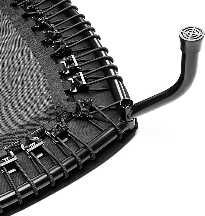 Sunny Health & Fitness Springless Mini Fitness Trampoline – Premium Adjustable Bungee-Style Indoor/Outdoor Exercise Rebounder for Quieter and Safer Workouts