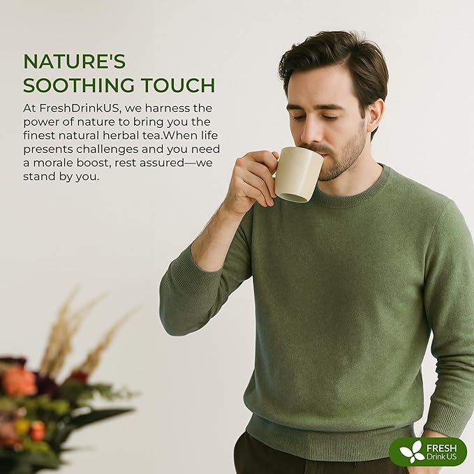 FreshDrinkUS, Premium 75 Tea Bags Men Super Detox Tea – Herbal Blend with Senna, Dandelion Root, Ginger, Peppermint & More – 100% Natural, Sugar-Free. Caffeine-Free. Gluten-Free. Vegan