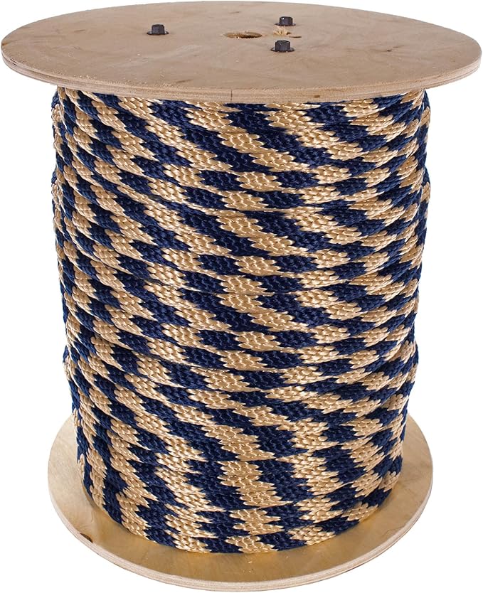 Rope and Cord Solid Braid Multifilament Polypropylene Rope- 5/8 Inch- Over 20 Colors