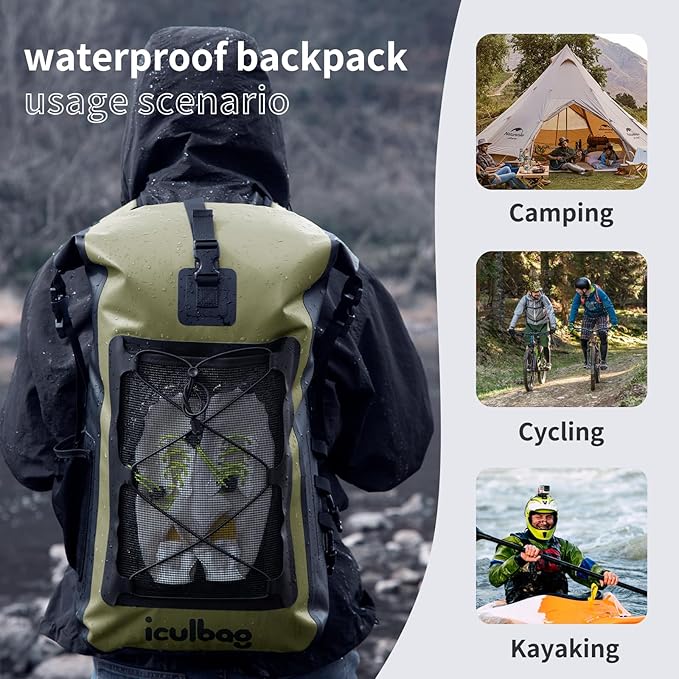 Dry Bags Waterproof Backpack for Women Men Travel Dry Bag Backpack Warterproof Bag for Kayaking Beach Boating 30L/40L