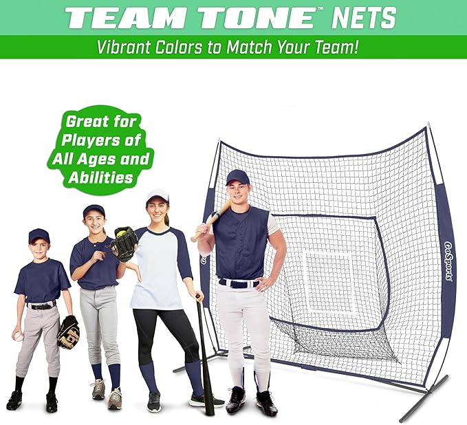 GoSportsGoSports Team Tone 7' x 7' Baseball & Softball Practice Hitting & Pitching Nets in Team Colors