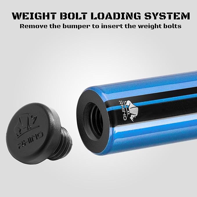 RHINO Nebula 2 Pool Cue - 100% Carbon Fiber Shaft & Composite Butt. Time Crystal Tip, Pro Taper Design, 12.4 mm,12.8 mm. 3/8-8 Joint, 3D Friction Grip. Low Deflection Pool Cue